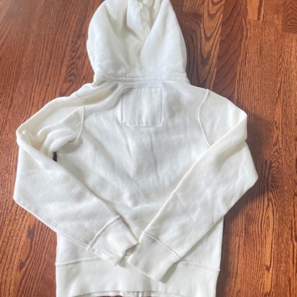 BOYS ABERCROMBIE KIDS CREAM MUSCLE SWEATSHIRT HOODIE FULL ZIP Sz M MEDIUM (10/12 - Picture 4 of 4